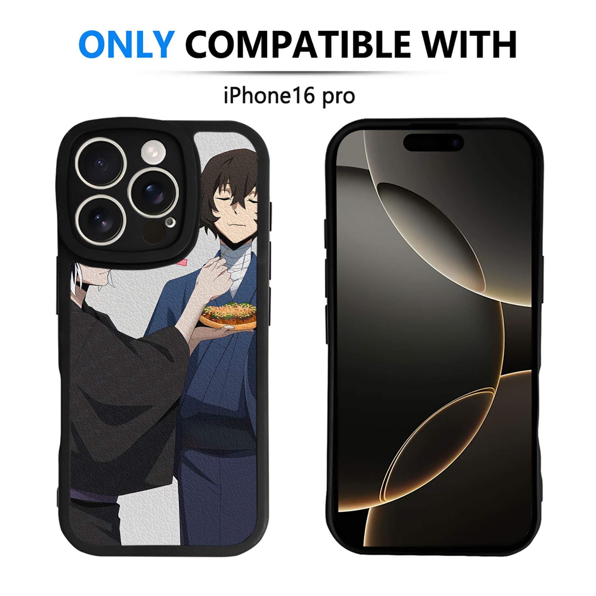 （画像用） 文豪ストレイドッグス Bungo Stray Dogs 【iPhone 16シリーズ対応】シリコンスマホケース（レザー調） 材質：シリコン